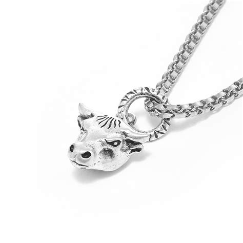 gucci bull necklace free shipping|authentic Gucci necklace.